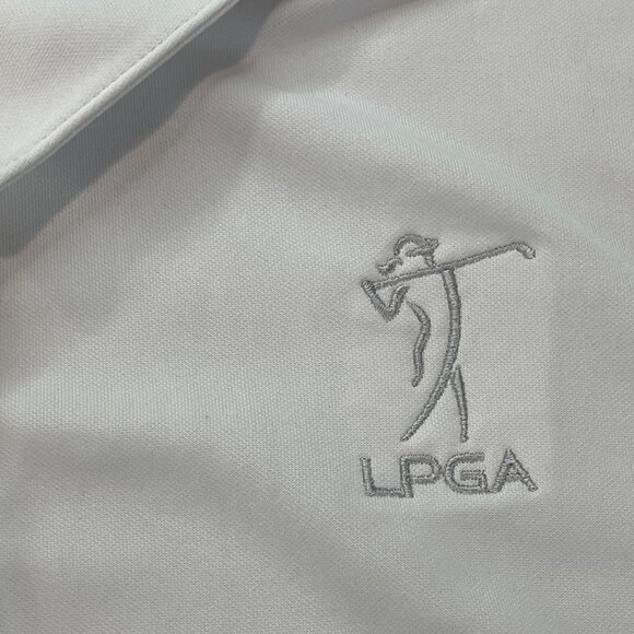 Adidas LPGA White Polo Shirt Women's Size XL Moisture-Wicking Short Sleeves - Picture 3 of 12